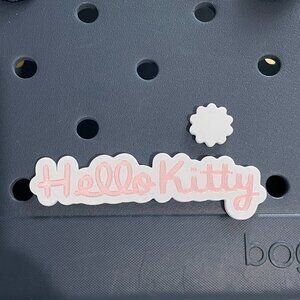 Hello Kitty Logo Screw Back Bogg Charms-Hello Kitty Bogg Charms